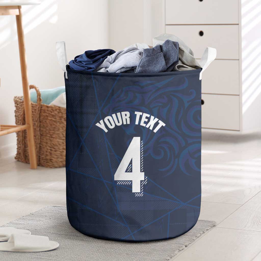 Custom Scotland National Football Laundry Basket Tartan Patchwork and Sport Lion - Wonder Print Shop