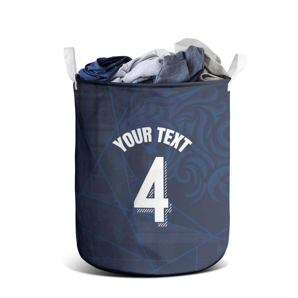 Custom Scotland National Football Laundry Basket Tartan Patchwork and Sport Lion - Wonder Print Shop