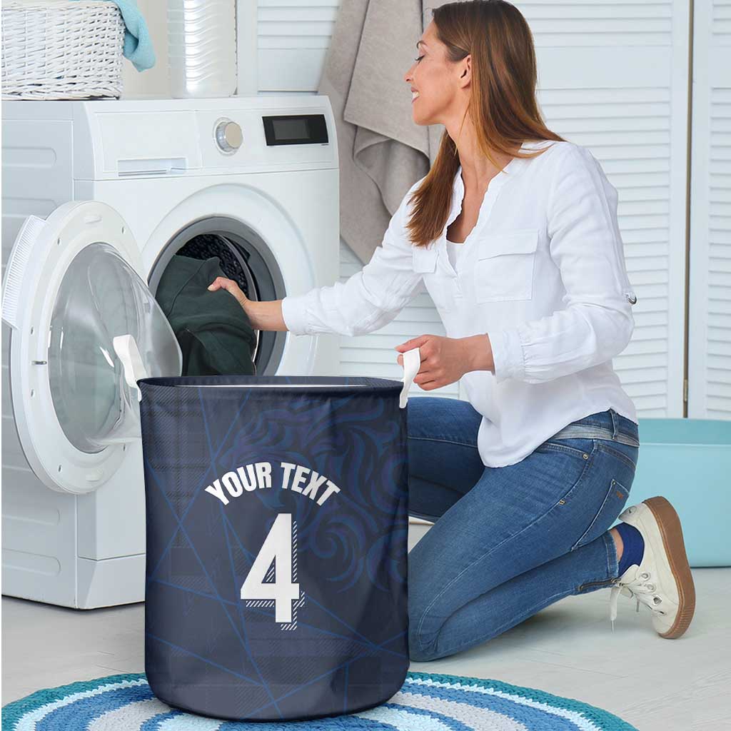 Custom Scotland National Football Laundry Basket Tartan Patchwork and Sport Lion - Wonder Print Shop