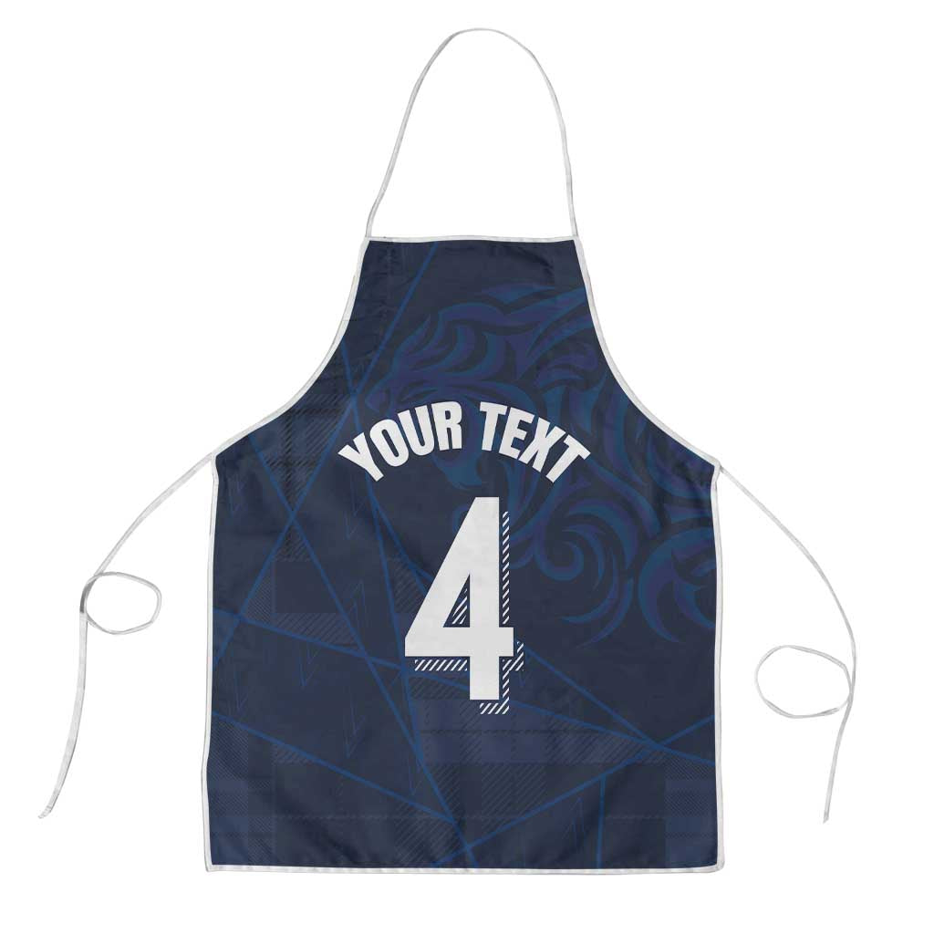 Custom Scotland National Football Apron Tartan Patchwork and Sport Lion - Wonder Print Shop