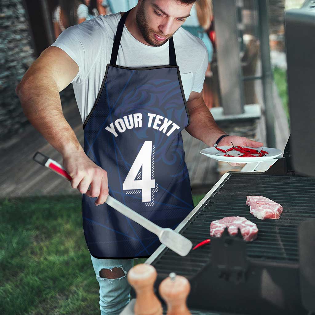 Custom Scotland National Football Apron Tartan Patchwork and Sport Lion - Wonder Print Shop