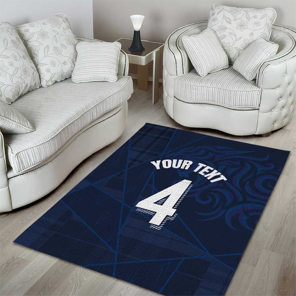 Custom Scotland National Football Area Rug Tartan Patchwork and Sport Lion - Wonder Print Shop