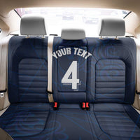Custom Scotland National Football Back Car Seat Cover Tartan Patchwork and Sport Lion - Wonder Print Shop
