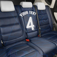 Custom Scotland National Football Back Car Seat Cover Tartan Patchwork and Sport Lion - Wonder Print Shop
