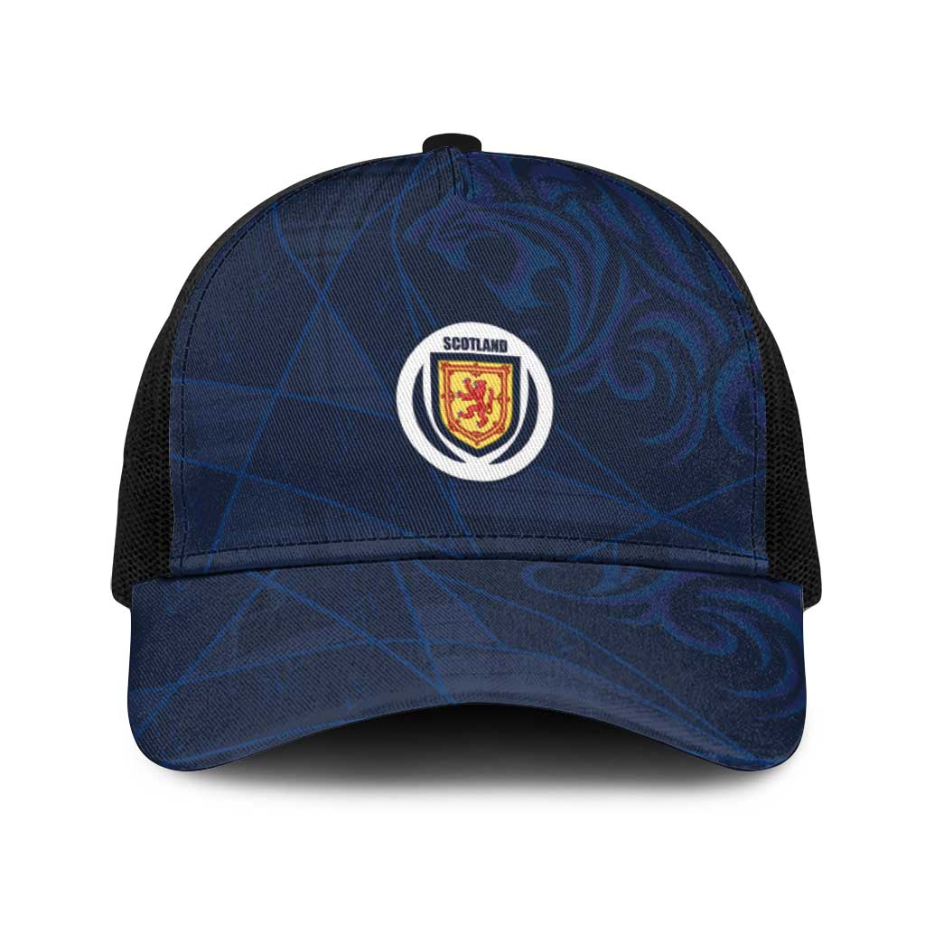 Scotland National Football Baseball Net Cap Tartan Patchwork and Sport Lion - Wonder Print Shop