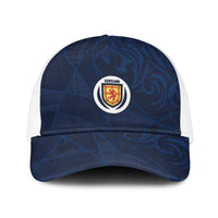 Scotland National Football Baseball Net Cap Tartan Patchwork and Sport Lion - Wonder Print Shop