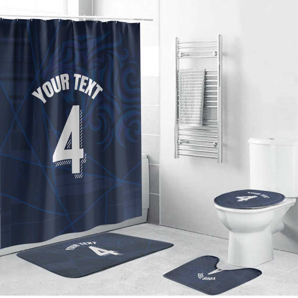 Custom Scotland National Football Bathroom Set Tartan Patchwork and Sport Lion - Wonder Print Shop