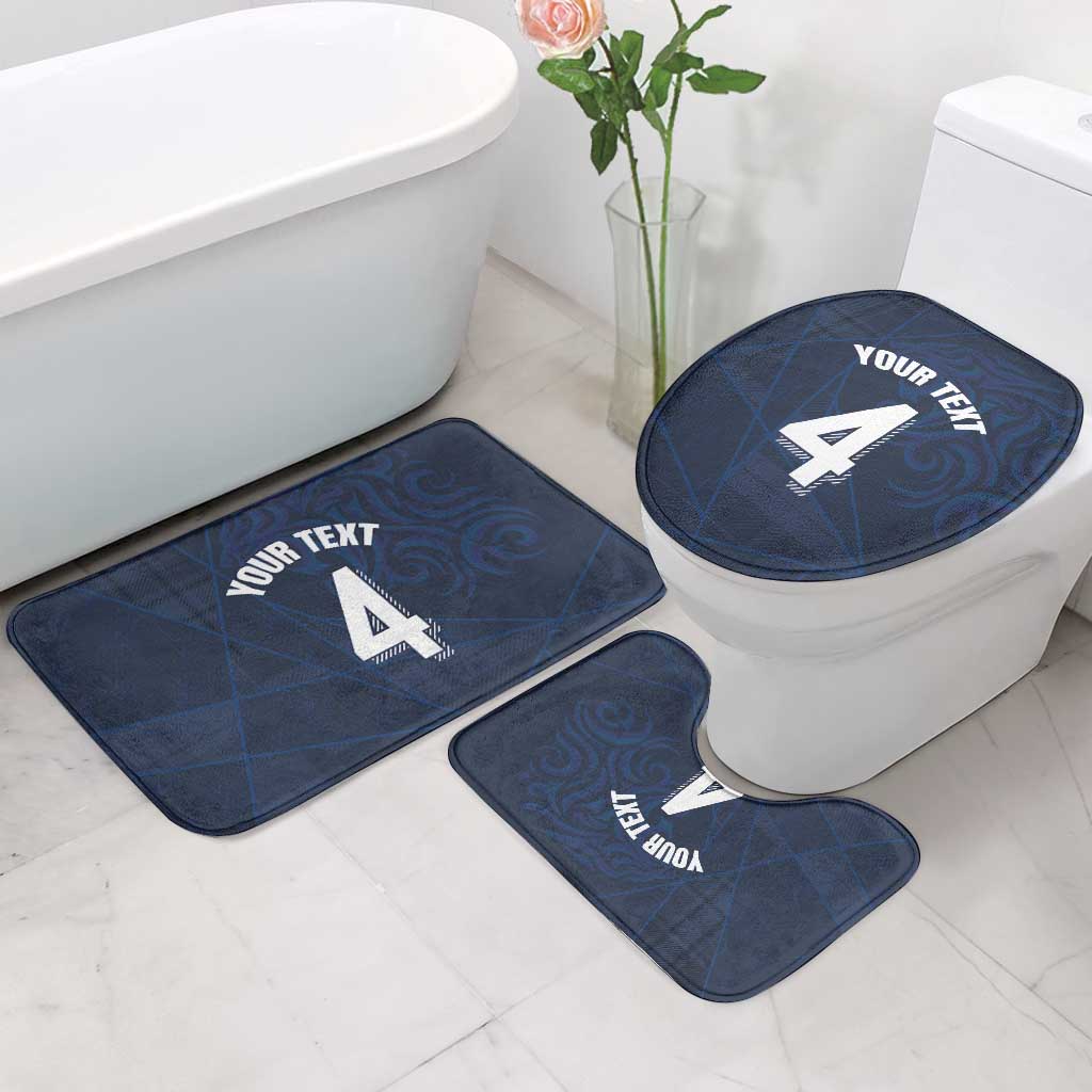 Custom Scotland National Football Bathroom Set Tartan Patchwork and Sport Lion - Wonder Print Shop