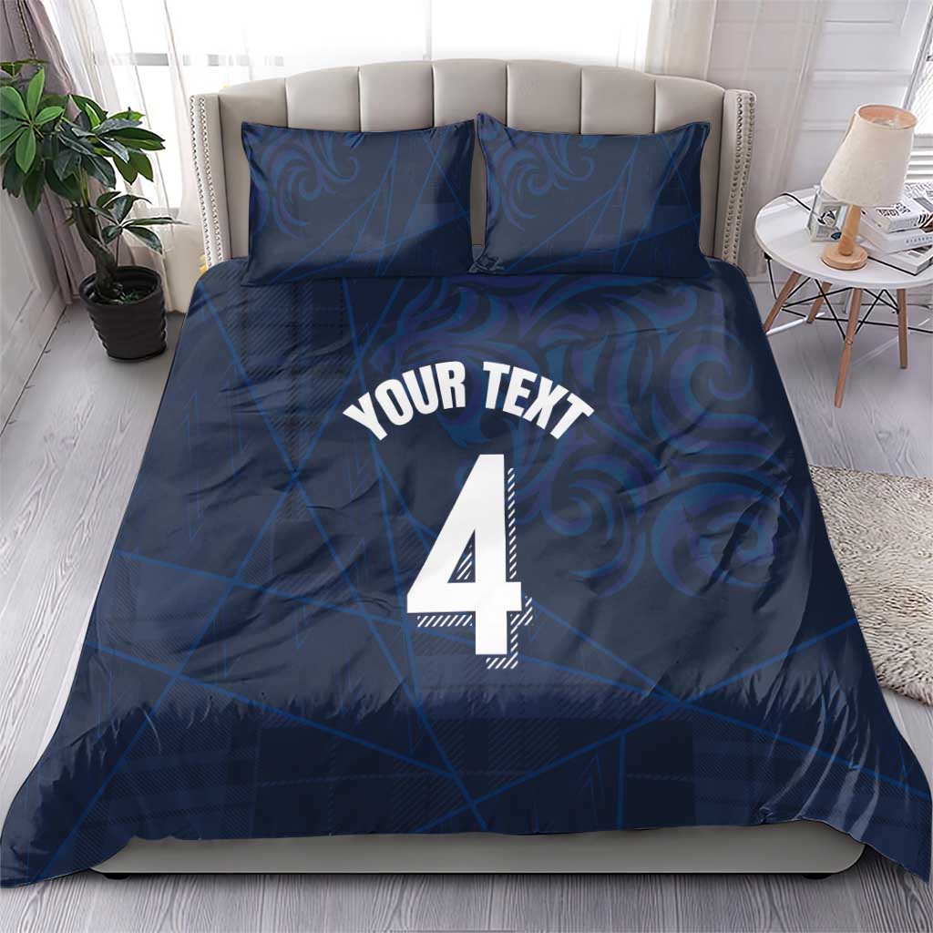Custom Scotland National Football Bedding Set Tartan Patchwork and Sport Lion - Wonder Print Shop