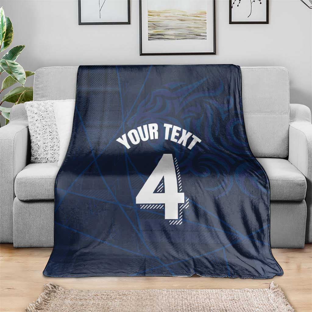 Custom Scotland National Football Blanket Tartan Patchwork and Sport Lion - Wonder Print Shop