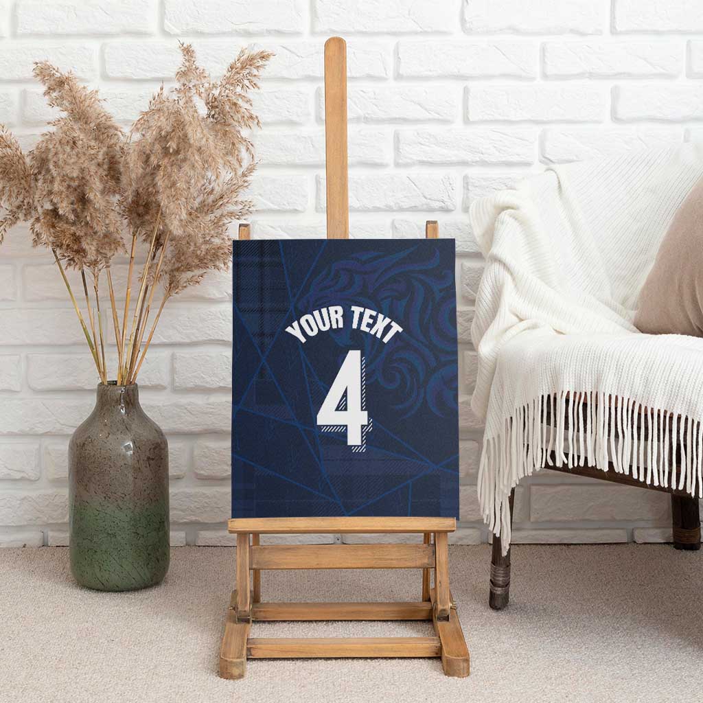 Custom Scotland National Football Canvas Wall Art Tartan Patchwork and Sport Lion - Wonder Print Shop