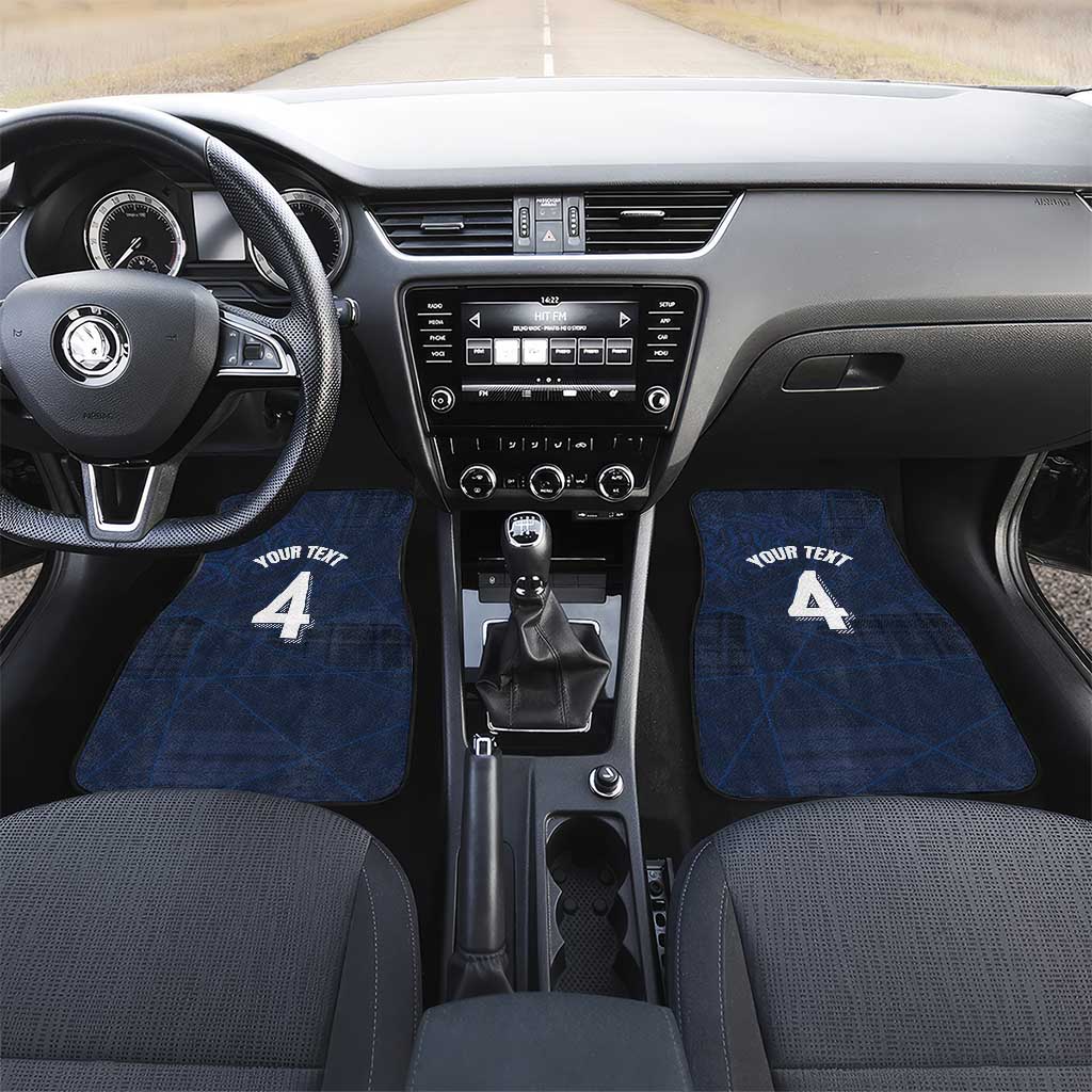Custom Scotland National Football Car Mats Tartan Patchwork and Sport Lion - Wonder Print Shop