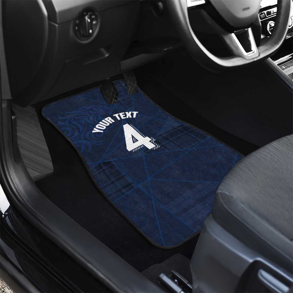 Custom Scotland National Football Car Mats Tartan Patchwork and Sport Lion - Wonder Print Shop
