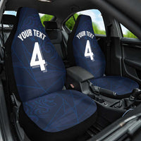Custom Scotland National Football Car Seat Cover Tartan Patchwork and Sport Lion - Wonder Print Shop