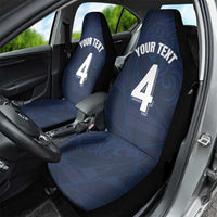 Custom Scotland National Football Car Seat Cover Tartan Patchwork and Sport Lion - Wonder Print Shop