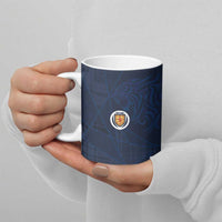 Custom Scotland National Football Ceramic Mug Tartan Patchwork and Sport Lion - Wonder Print Shop