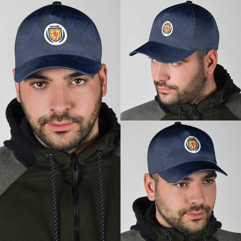Scotland National Football Classic Cap Tartan Patchwork and Sport Lion - Wonder Print Shop