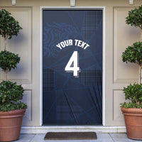 Custom Scotland National Football Door Cover Tartan Patchwork and Sport Lion - Wonder Print Shop