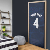 Custom Scotland National Football Door Cover Tartan Patchwork and Sport Lion - Wonder Print Shop