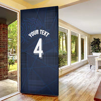 Custom Scotland National Football Door Cover Tartan Patchwork and Sport Lion - Wonder Print Shop