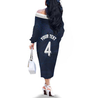 Custom Scotland National Football Family Matching Off The Shoulder Long Sleeve Dress and Hawaiian Shirt Tartan Patchwork and Sport Lion - Wonder Print Shop