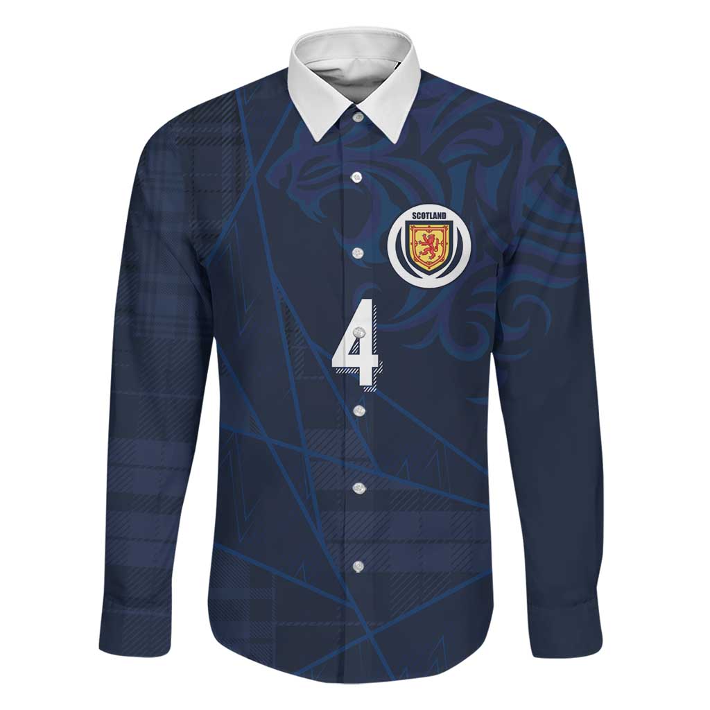 Custom Scotland National Football Family Matching Off Shoulder Maxi Dress and Hawaiian Shirt Tartan Patchwork and Sport Lion - Wonder Print Shop