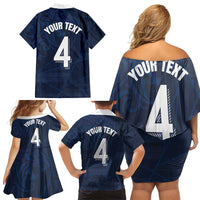 Custom Scotland National Football Family Matching Off Shoulder Short Dress and Hawaiian Shirt Tartan Patchwork and Sport Lion - Wonder Print Shop