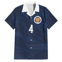 Custom Scotland National Football Family Matching Off Shoulder Short Dress and Hawaiian Shirt Tartan Patchwork and Sport Lion - Wonder Print Shop