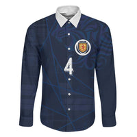 Custom Scotland National Football Family Matching Off Shoulder Short Dress and Hawaiian Shirt Tartan Patchwork and Sport Lion - Wonder Print Shop