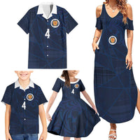 Custom Scotland National Football Family Matching Summer Maxi Dress and Hawaiian Shirt Tartan Patchwork and Sport Lion - Wonder Print Shop