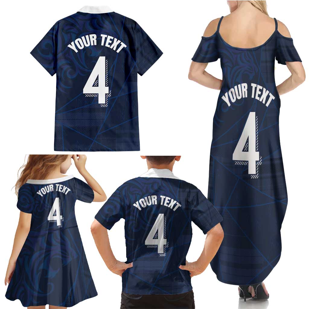 Custom Scotland National Football Family Matching Summer Maxi Dress and Hawaiian Shirt Tartan Patchwork and Sport Lion - Wonder Print Shop