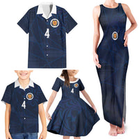 Custom Scotland National Football Family Matching Tank Maxi Dress and Hawaiian Shirt Tartan Patchwork and Sport Lion - Wonder Print Shop