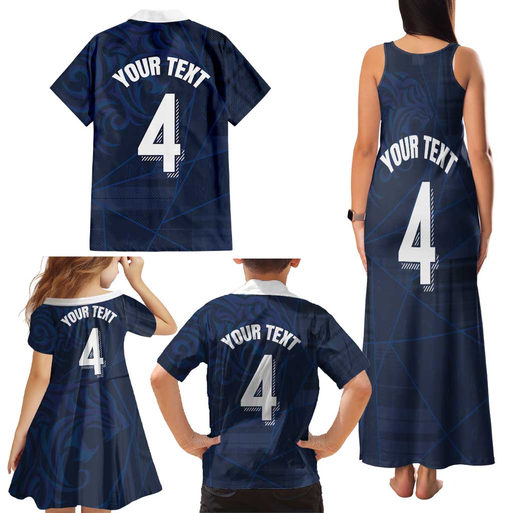 Custom Scotland National Football Family Matching Tank Maxi Dress and Hawaiian Shirt Tartan Patchwork and Sport Lion - Wonder Print Shop