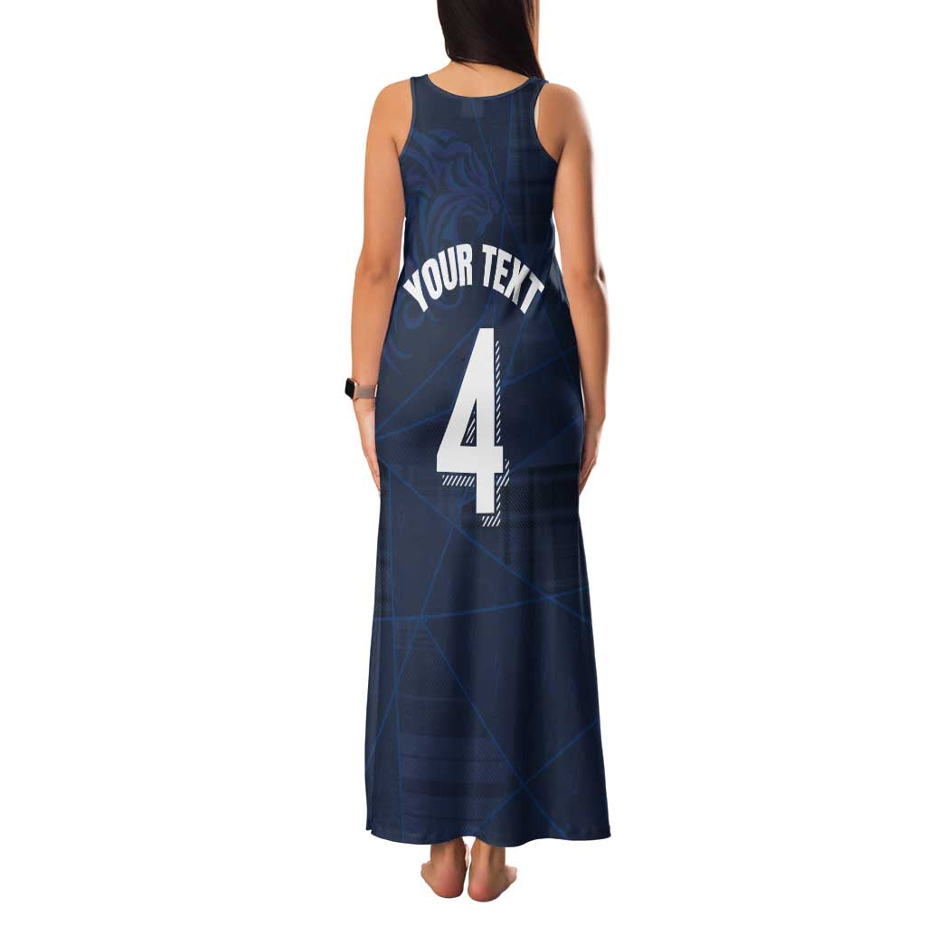 Custom Scotland National Football Family Matching Tank Maxi Dress and Hawaiian Shirt Tartan Patchwork and Sport Lion - Wonder Print Shop