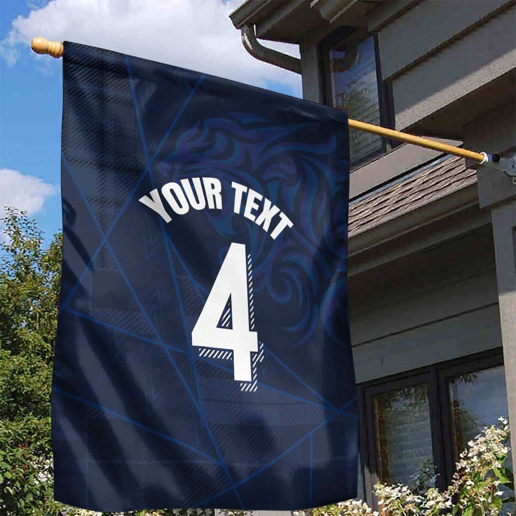 Custom Scotland National Football Garden Flag Tartan Patchwork and Sport Lion - Wonder Print Shop