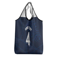 Custom Scotland National Football Grocery Bag Tartan Patchwork and Sport Lion - Wonder Print Shop