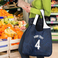 Custom Scotland National Football Grocery Bag Tartan Patchwork and Sport Lion - Wonder Print Shop