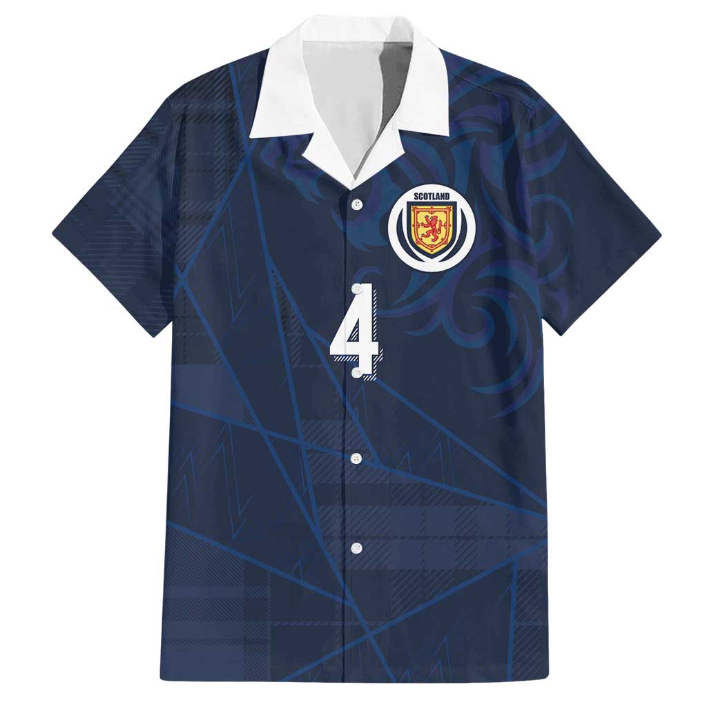 Custom Scotland National Football Hawaiian Shirt Tartan Patchwork and Sport Lion - Wonder Print Shop