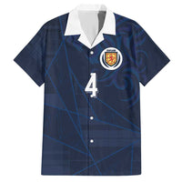 Custom Scotland National Football Hawaiian Shirt Tartan Patchwork and Sport Lion - Wonder Print Shop