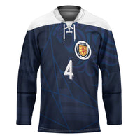 Custom Scotland National Football Hockey Jersey Tartan Patchwork and Sport Lion - Wonder Print Shop