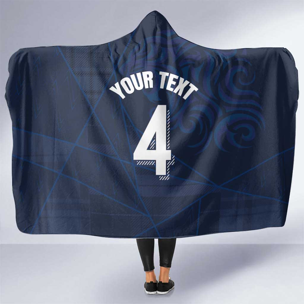 Custom Scotland National Football Hooded Blanket Tartan Patchwork and Sport Lion - Wonder Print Shop