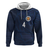 Custom Scotland National Football Hoodie Tartan Patchwork and Sport Lion - Wonder Print Shop