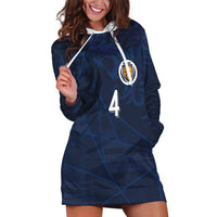 Custom Scotland National Football Hoodie Dress Tartan Patchwork and Sport Lion - Wonder Print Shop