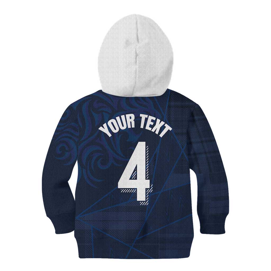 Custom Scotland National Football Kid Hoodie Tartan Patchwork and Sport Lion - Wonder Print Shop