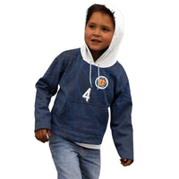 Custom Scotland National Football Kid Hoodie Tartan Patchwork and Sport Lion - Wonder Print Shop