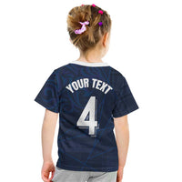 Custom Scotland National Football Kid T Shirt Tartan Patchwork and Sport Lion - Wonder Print Shop
