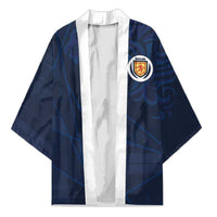 Custom Scotland National Football Kimono Tartan Patchwork and Sport Lion - Wonder Print Shop