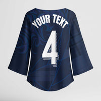 Custom Scotland National Football Kimono Sleeve Blouse Tartan Patchwork and Sport Lion - Wonder Print Shop