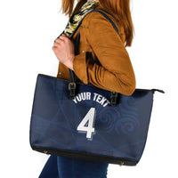 Custom Scotland National Football Leather Tote Bag Tartan Patchwork and Sport Lion - Wonder Print Shop