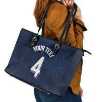 Custom Scotland National Football Leather Tote Bag Tartan Patchwork and Sport Lion - Wonder Print Shop